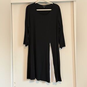 Comfy USA Black Dress with White Accent Panel